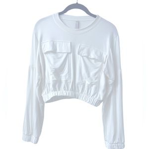 White, Long Sleeve with Pockets